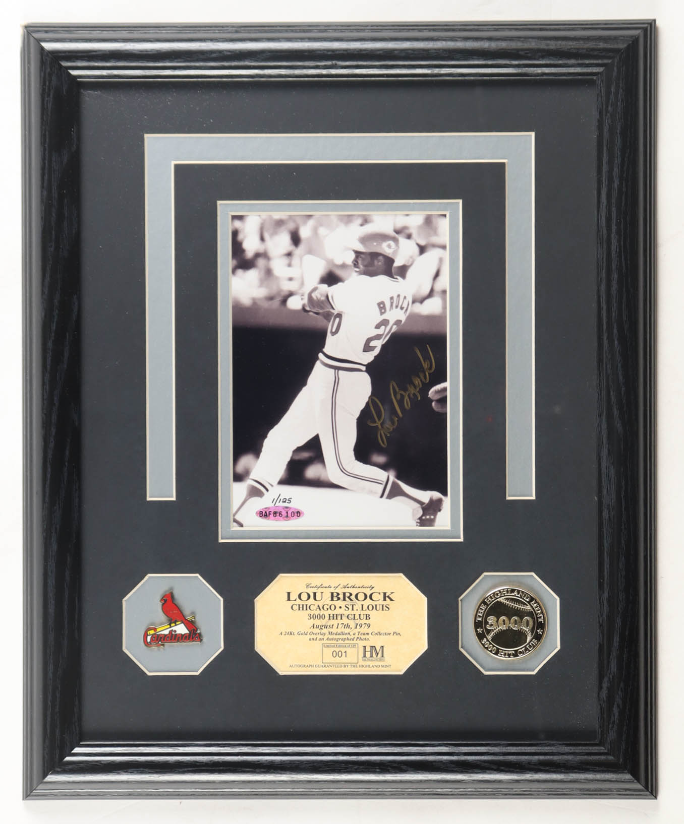 Lou Brock Signed Cardinals Custom Framed Matted Photo Display (Upper Deck) at PristineAuction.com Lou Brock Signed Cardinals Custom Framed Matted Photo Display (Upper Deck) at PristineAuction.com