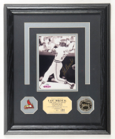 Lou Brock Signed Cardinals Custom Framed Matted Photo Display (Upper Deck) at PristineAuction.com