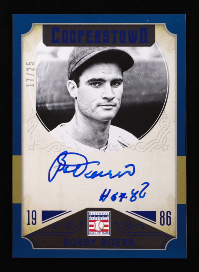 Bobby Doerr 2015 Panini Cooperstown Signatures Blue #7 #17/25 at PristineAuction.com Bobby Doerr 2015 Panini Cooperstown Signatures Blue #7 #17/25 at PristineAuction.com