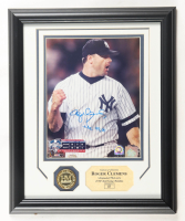 Roger Clemens Signed Yankees Custom Framed Matted Photo Display Inscribed "WSC 99, 00" (Mounted Memories) at PristineAuction.com