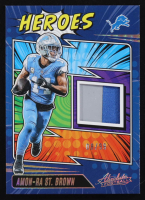 Amon-Ra St. Brown 2025 Absolute Absolute Heroes Memorabilia Gold #23 #08/99 at PristineAuction.com