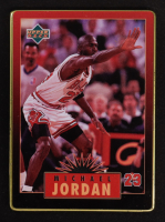 Michael Jordan 1996 Upper Deck Jordan Metal Red Black #4 at PristineAuction.com