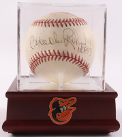 Brooks Robinson Signed OAL Orioles Logo Baseball in Display Case with Orioles Logo Pin Inscribed "HOF 83" (PSA) at PristineAuction.com