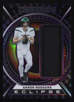 Aaron Rodgers 2023 Panini Obsidian Eclipse Materials Electric Etch Purple #3 #42/75 at PristineAuction.com