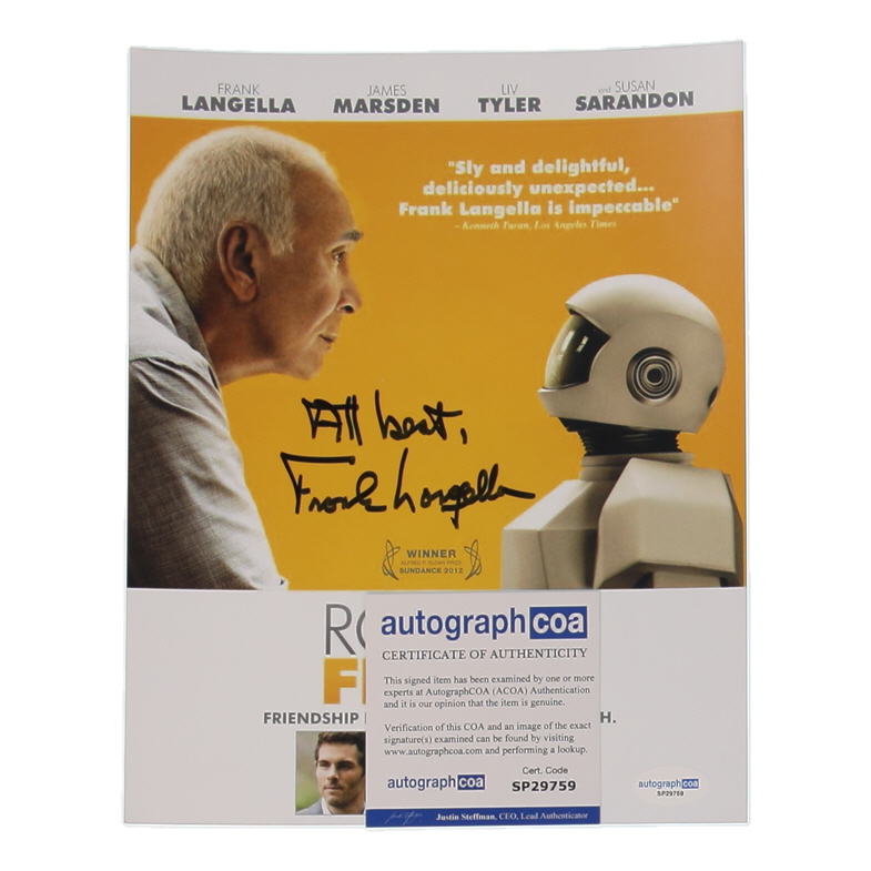 Frank Langella Signed "Robot & Frank" 8x10 Photo Inscribed "All Best" (ACOA) at PristineAuction.com Frank Langella Signed "Robot & Frank" 8x10 Photo Inscribed "All Best" (ACOA) at PristineAuction.com