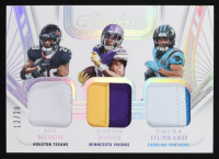 Joe Mixon / Aaron Jones / Chuba Hubbard 2024 Panini Flawless Triple Patches Silver #14 #12/20 at PristineAuction.com