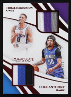 Cole Anthony / Tyrese Haliburton 2020-21 Immaculate Collection Remarkable Rookie Jerseys Dual Red #15 RC #23/25 at PristineAuction.com