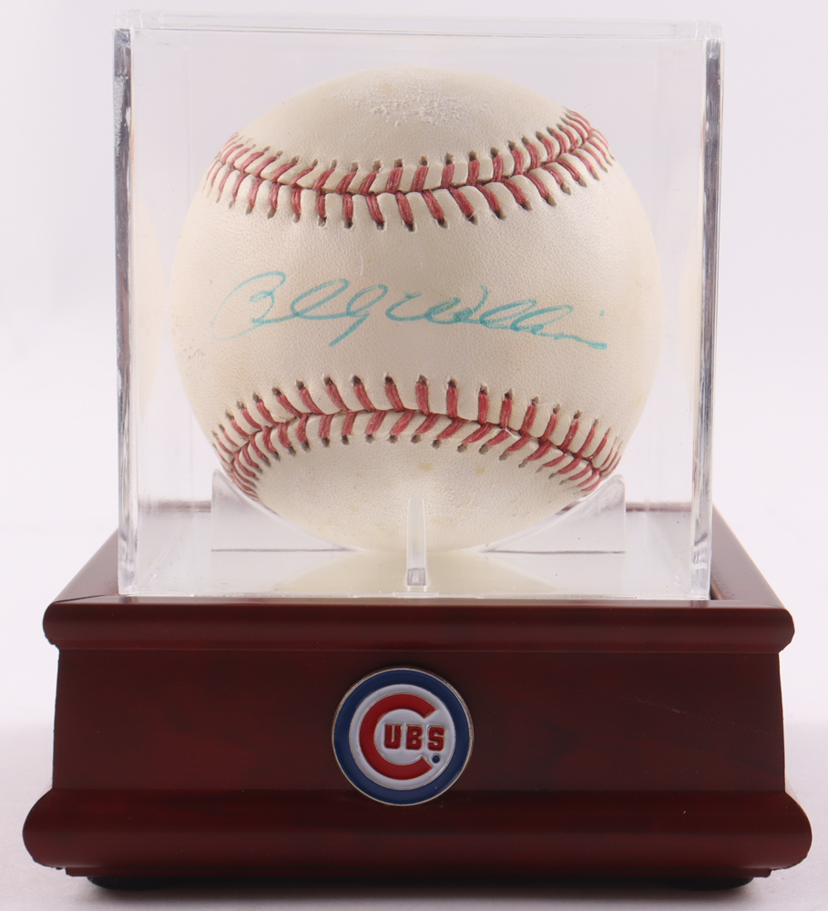 Billy Williams Signed ONL Baseball in Display Case with Cubs Logo Pin (PSA) at PristineAuction.com Billy Williams Signed ONL Baseball in Display Case with Cubs Logo Pin (PSA) at PristineAuction.com