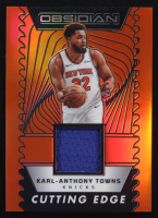 Karl-Anthony Towns 2024-25 Panini Obsidian Cutting Edge Memorabilia Electric Etch Orange Flood #12 #71/99 at PristineAuction.com