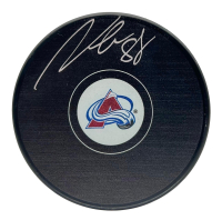 Martin Necas Signed Avalanche Logo Puck (Fanatics) at PristineAuction.com