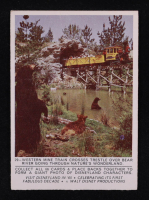 1965 Donruss Disneyland Puzzle Backs #29 Western Mine Train Crosses Trestle Over at PristineAuction.com
