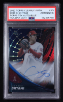Shohei Ohtani 2022 Topps Clearly Authentic Topps Tek Autographs Blue #TEKSO #23/25 (PSA) at PristineAuction.com