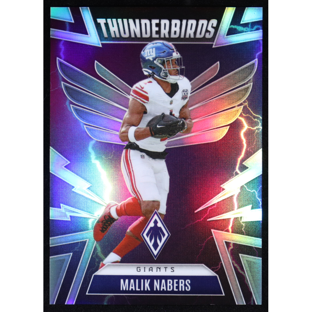 Malik Nabers 2025 Panini Phoenix Thunderbirds #39 at PristineAuction.com