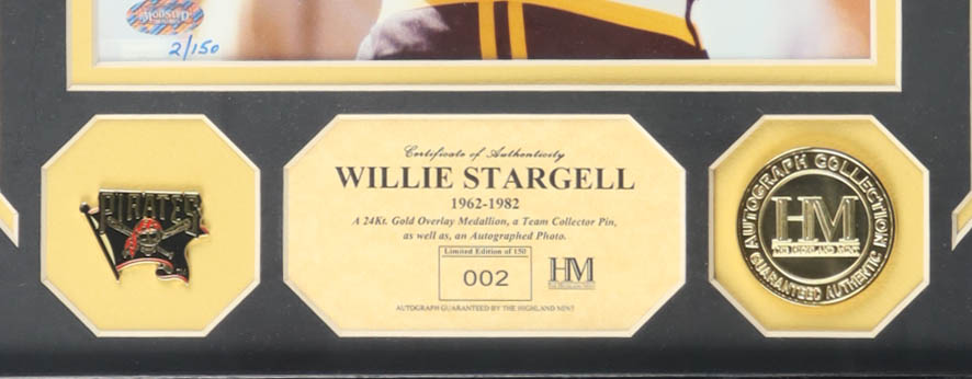 Willie Stargell Signed Pirates Custom Framed Matted Photo Display (Mounted Memories) at PristineAuction.com Willie Stargell Signed Pirates Custom Framed Matted Photo Display (Mounted Memories) at PristineAuction.com