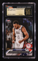 Stephen Curry 2024 Topps Now Olympic Games #22 (CGC 10 | Pristine Black Label) at PristineAuction.com