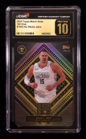 Nikola Jokic 2025-26 Topps Match Attax 100 Club #100CNJ (CGC 10 | Pristine Black Label) at PristineAuction.com