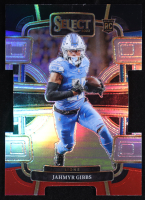 Jahmyr Gibbs 2023 Select Prizm Black and Red Die Cut #34 RC at PristineAuction.com