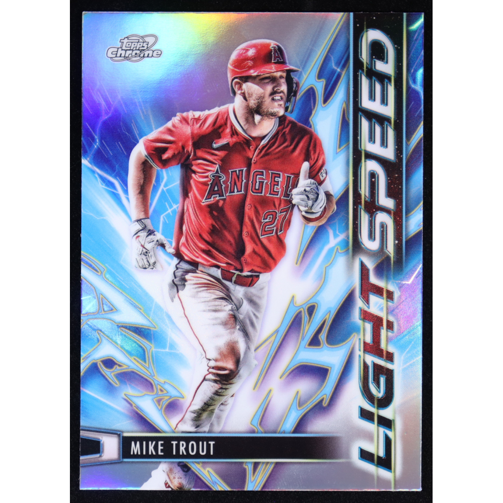 Mike Trout 2025 Topps Chrome Light Speed #LS-14 at PristineAuction.com