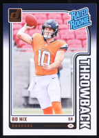Bo Nix 2024 Donruss Rated Rookies Throwback #46 RC at PristineAuction.com