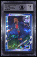 Neymar Signed 2020-21 Topps Chrome Sapphire UEFA Champions League #16 (BGS | Auto 10) at PristineAuction.com