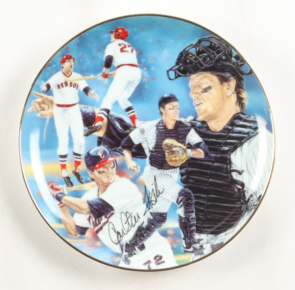 Carlton Fisk "7227" LE Red Sox 1992 Ceramic Plate (Gartlan) at PristineAuction.com Carlton Fisk "7227" LE Red Sox 1992 Ceramic Plate (Gartlan) at PristineAuction.com