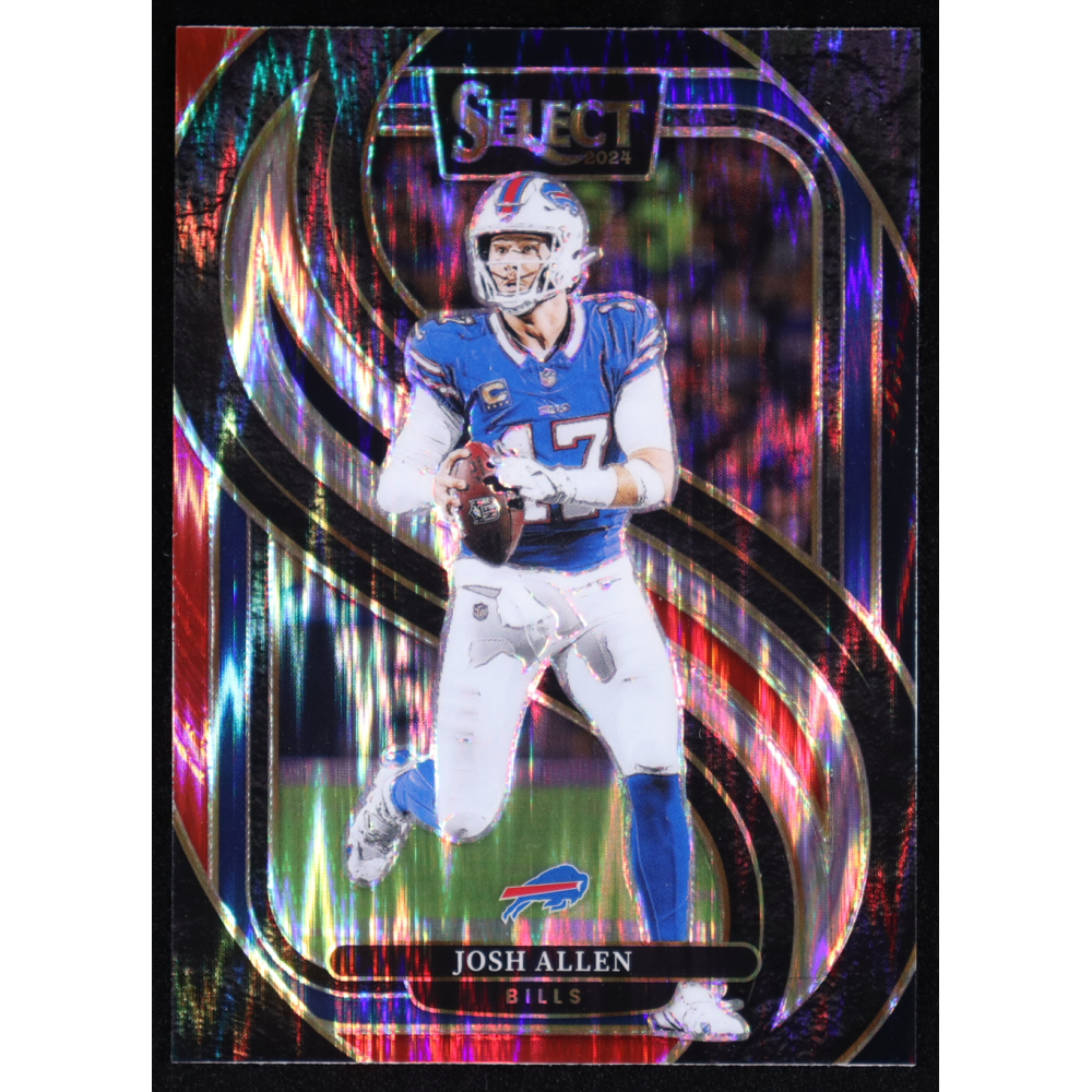 Josh Allen 2024 Panini Select Premier Level Tri Color Prizm #122 at PristineAuction.com