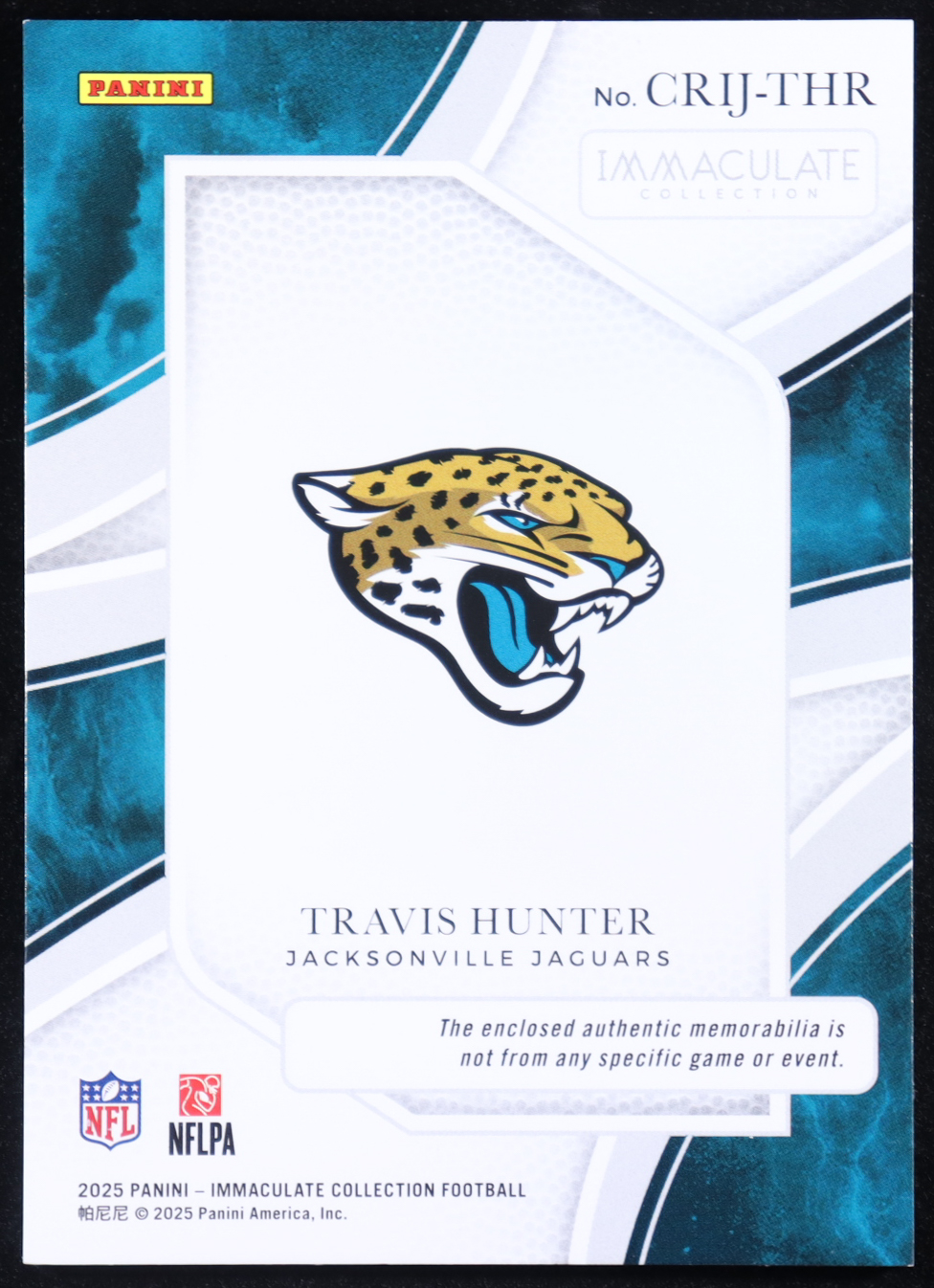 Travis Hunter 2025 Immaculate Collection Clearly Immaculate Rookie Jerseys #36 RC #59/99 at PristineAuction.com Travis Hunter 2025 Immaculate Collection Clearly Immaculate Rookie Jerseys #36 RC #59/99 at PristineAuction.com