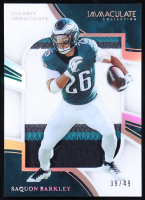 Saquon Barkley 2025 Immaculate Collection Clearly Immaculate Jerseys Prime #16 #39/49 at PristineAuction.com