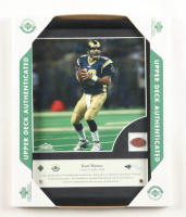 Kurt Warner LE Rams Custom Framed Photo Display with Game-Used Football Piece (UDA) at PristineAuction.com