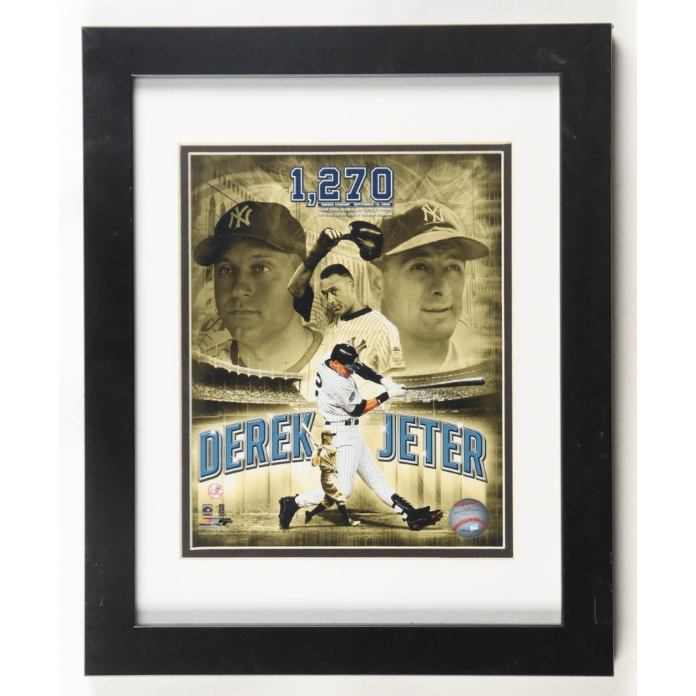 Derek Jeter Yankees Custom Framed Photo at PristineAuction.com