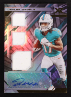 Jaylen Waddle 2021 Panini XR Triple Patch Autograph #206 #27/75 RC at PristineAuction.com