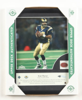 Kurt Warner LE Rams Custom Framed Photo Display with Game-Used Football Piece (UDA) at PristineAuction.com
