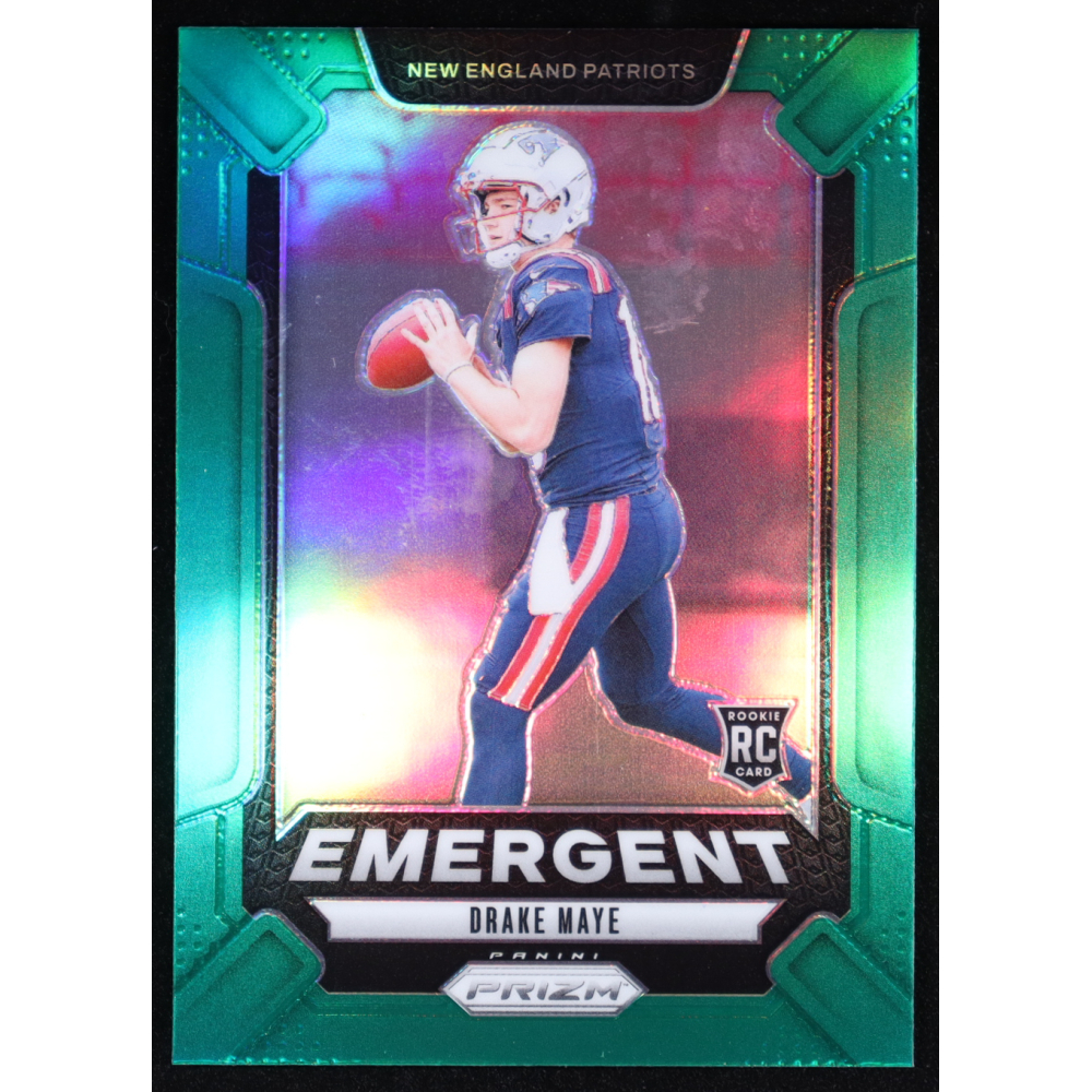 Drake Maye 2024 Panini Prizm Emergent Green #4 RC at PristineAuction.com