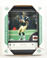 Kurt Warner LE Rams Custom Framed Photo Display with Game-Used Football Piece (UDA) at PristineAuction.com