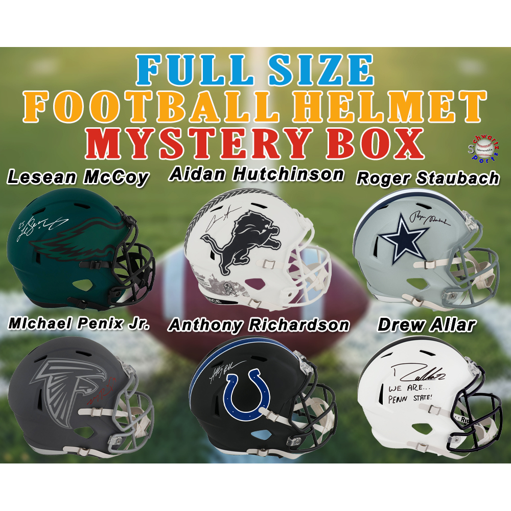Full Size Football Helmet Signed Mystery Box - Series 35 (Limited to 150) - Schwartz Sports at PristineAuction.com