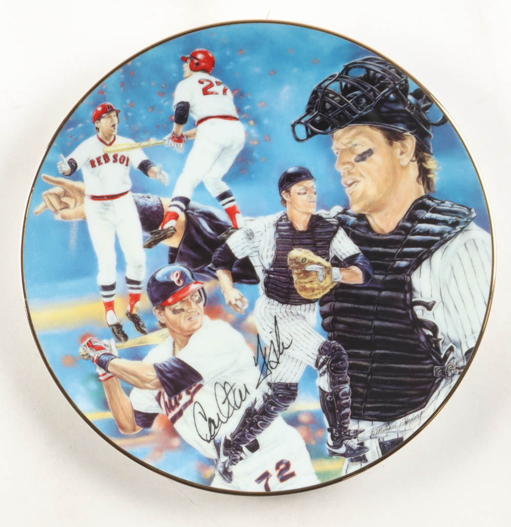 Carlton Fisk "7227" LE Red Sox 1992 Ceramic Plate (Gartlan) at PristineAuction.com Carlton Fisk "7227" LE Red Sox 1992 Ceramic Plate (Gartlan) at PristineAuction.com