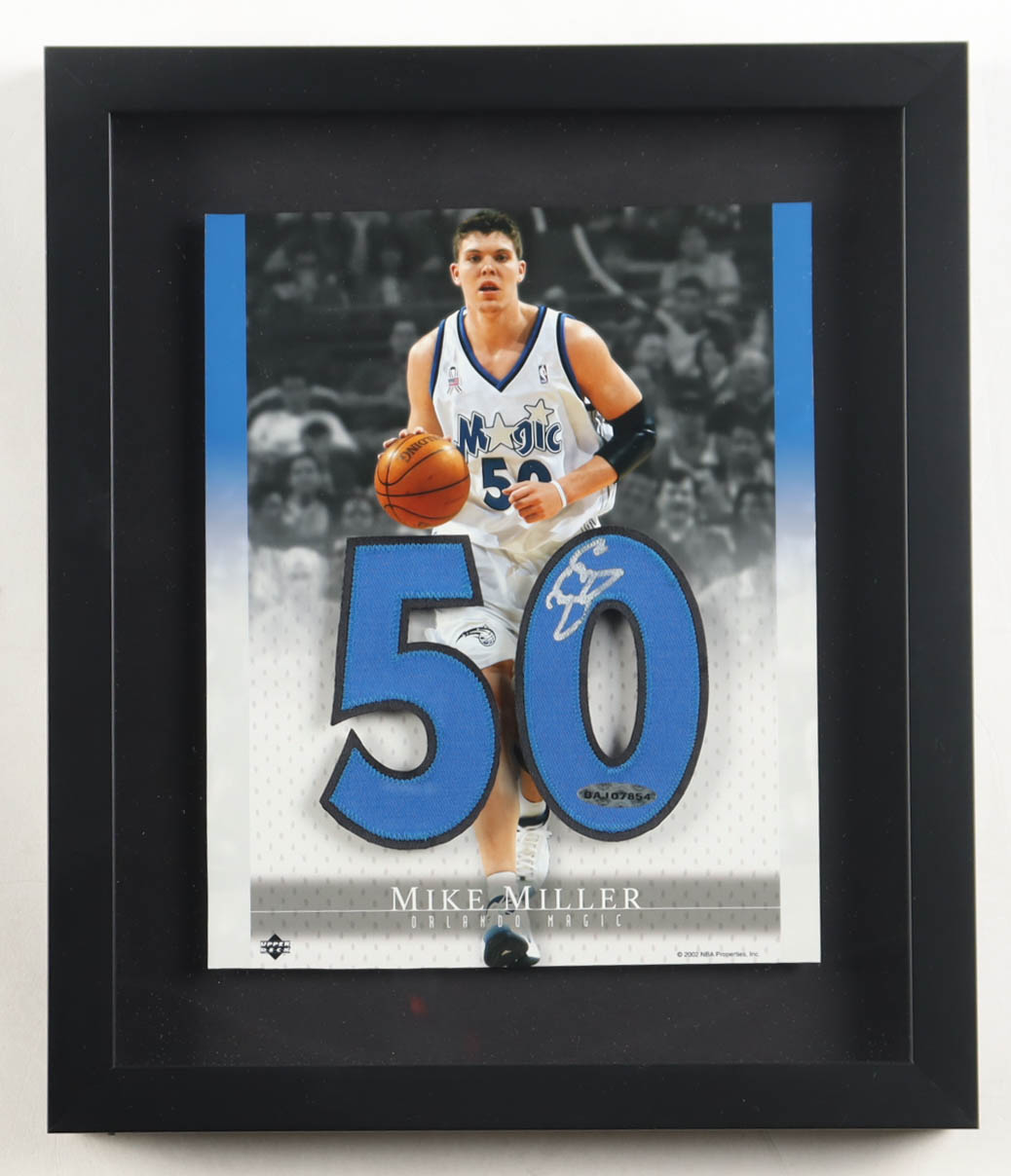 Mike Miller Signed Magic Custom Framed Jersey Number Patch Display (UDA) at PristineAuction.com Mike Miller Signed Magic Custom Framed Jersey Number Patch Display (UDA) at PristineAuction.com