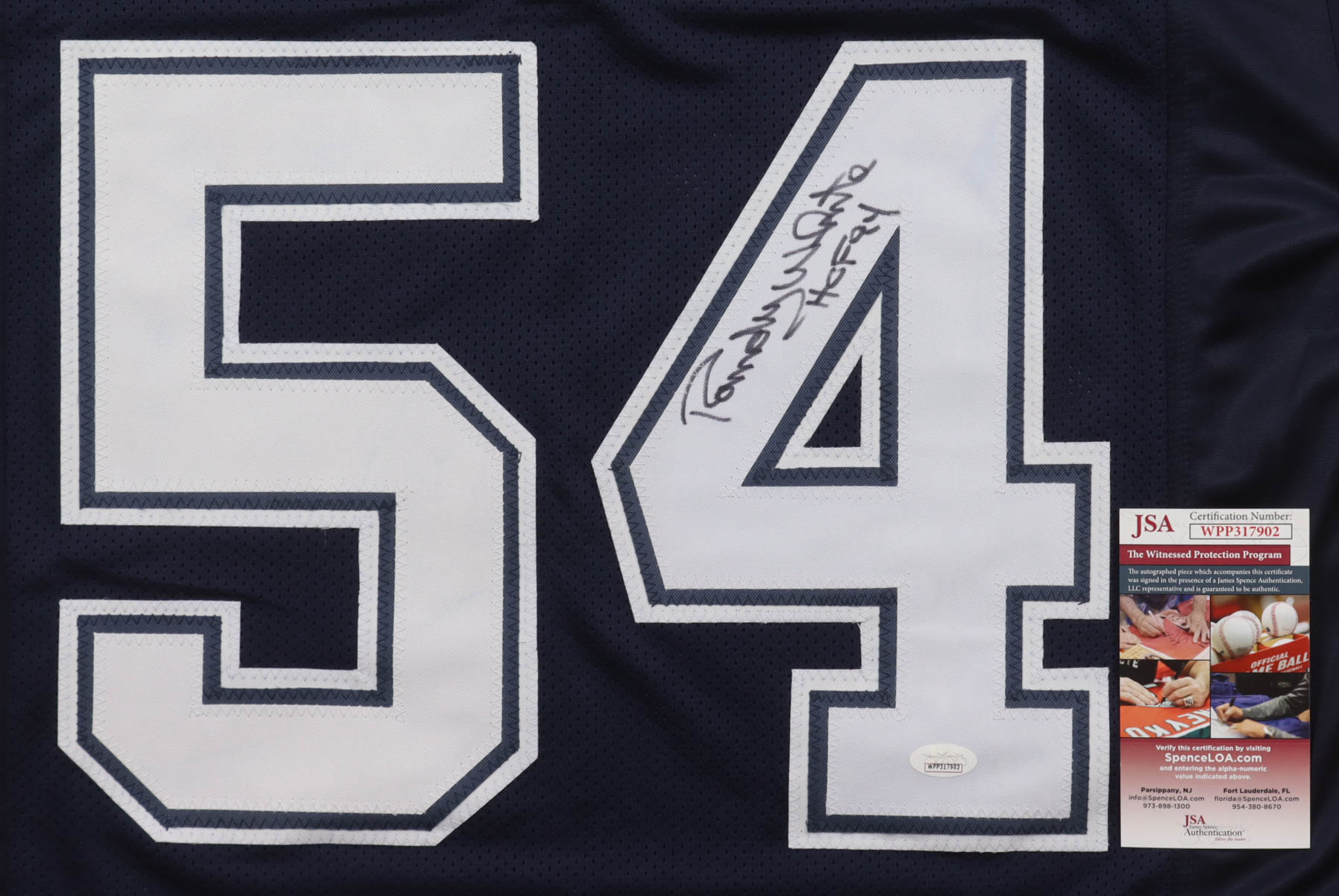 Randy White Signed Jersey Inscribed "HOF 94" (JSA) at PristineAuction.com Randy White Signed Jersey Inscribed "HOF 94" (JSA) at PristineAuction.com