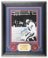 Y. A. Tittle Signed Giants Custom Framed Matted Photo Display (Highland Mint) at PristineAuction.com