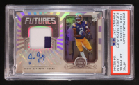 Justin Jefferson 2020 Panini Legacy Futures Patch Autographs Player-Worn #FPJE #186/199 RC (PSA Authentic | Autograph Graded PSA 10) at PristineAuction.com
