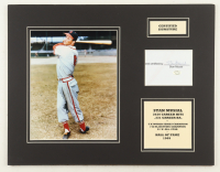 Stan Musial Signed Cardinals 14x18 Custom Matted Cut Display (SoP) at PristineAuction.com