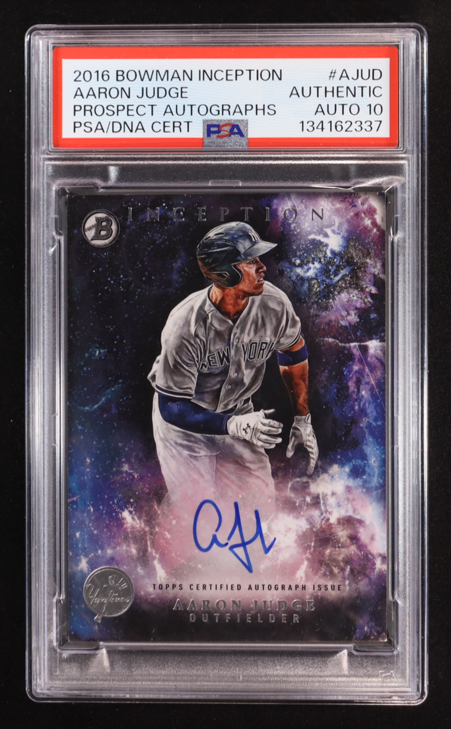 Aaron Judge 2016 Bowman Inception Prospect Autographs #PAAJUD RC (PSA Authentic | Autograph Graded 10) at PristineAuction.com Aaron Judge 2016 Bowman Inception Prospect Autographs #PAAJUD RC (PSA Authentic | Autograph Graded 10) at PristineAuction.com