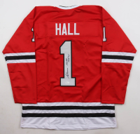 Glenn Hall Signed Jersey Inscribed "HOF / 75" (JSA) at PristineAuction.com