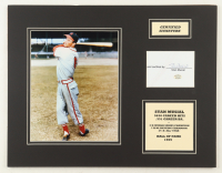 Stan Musial Signed Cardinals 14x18 Custom Matted Cut Display (SoP) at PristineAuction.com