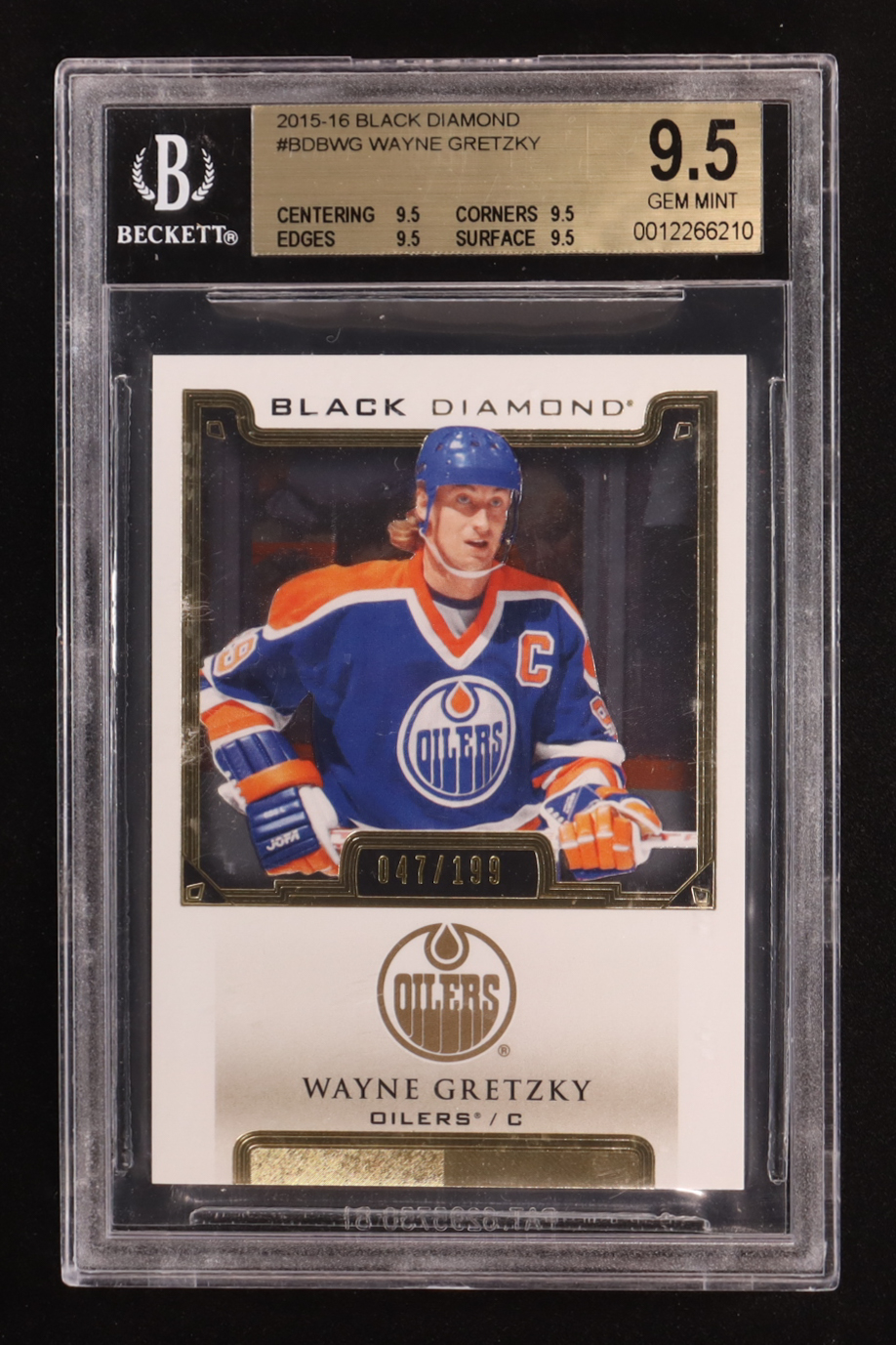 Wayne Gretzky 2015-16 Black Diamond #BDBWG #47/199 (BGS 9.5) at PristineAuction.com Wayne Gretzky 2015-16 Black Diamond #BDBWG #47/199 (BGS 9.5) at PristineAuction.com
