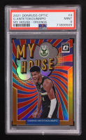 Giannis Antetokounmpo 2021-22 Donruss Optic My House Orange #4 #15/39 (PSA 9) at PristineAuction.com