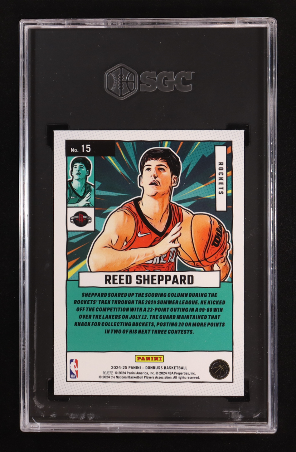 Reed Sheppard 2024-25 Donruss Net Marvels #15 RC (SGC 9.5) at PristineAuction.com Reed Sheppard 2024-25 Donruss Net Marvels #15 RC (SGC 9.5) at PristineAuction.com