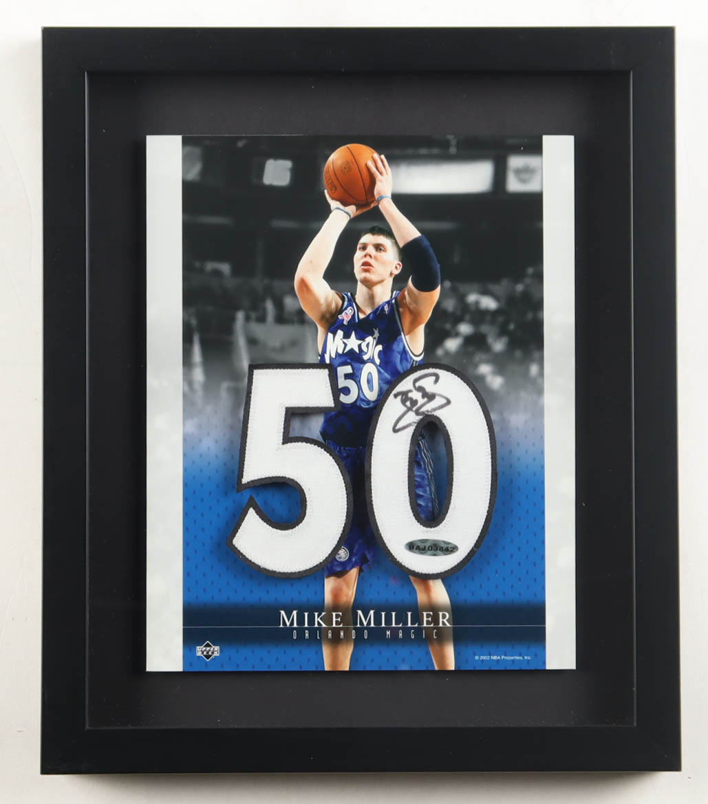 Mike Miller Signed Magic Custom Framed Jersey Number Patch Display (UDA) at PristineAuction.com Mike Miller Signed Magic Custom Framed Jersey Number Patch Display (UDA) at PristineAuction.com