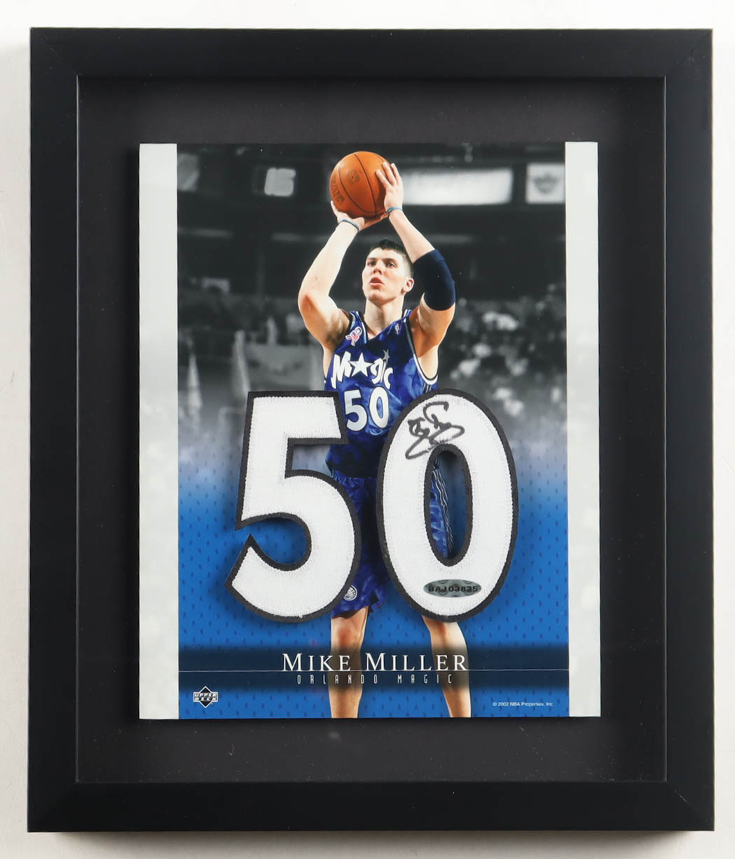 Mike Miller Signed Magic Custom Framed Jersey Number Patch Display (UDA) at PristineAuction.com Mike Miller Signed Magic Custom Framed Jersey Number Patch Display (UDA) at PristineAuction.com