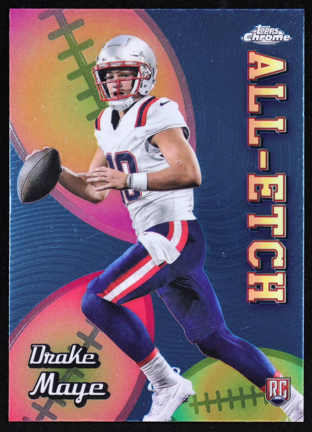 Drake Maye 2024 Topps Chrome All Etch #CAEDM RC at PristineAuction.com Drake Maye 2024 Topps Chrome All Etch #CAEDM RC at PristineAuction.com